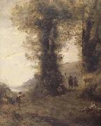 Jean Baptiste Camille  Corot Pastorale (mk11) Sweden oil painting artist